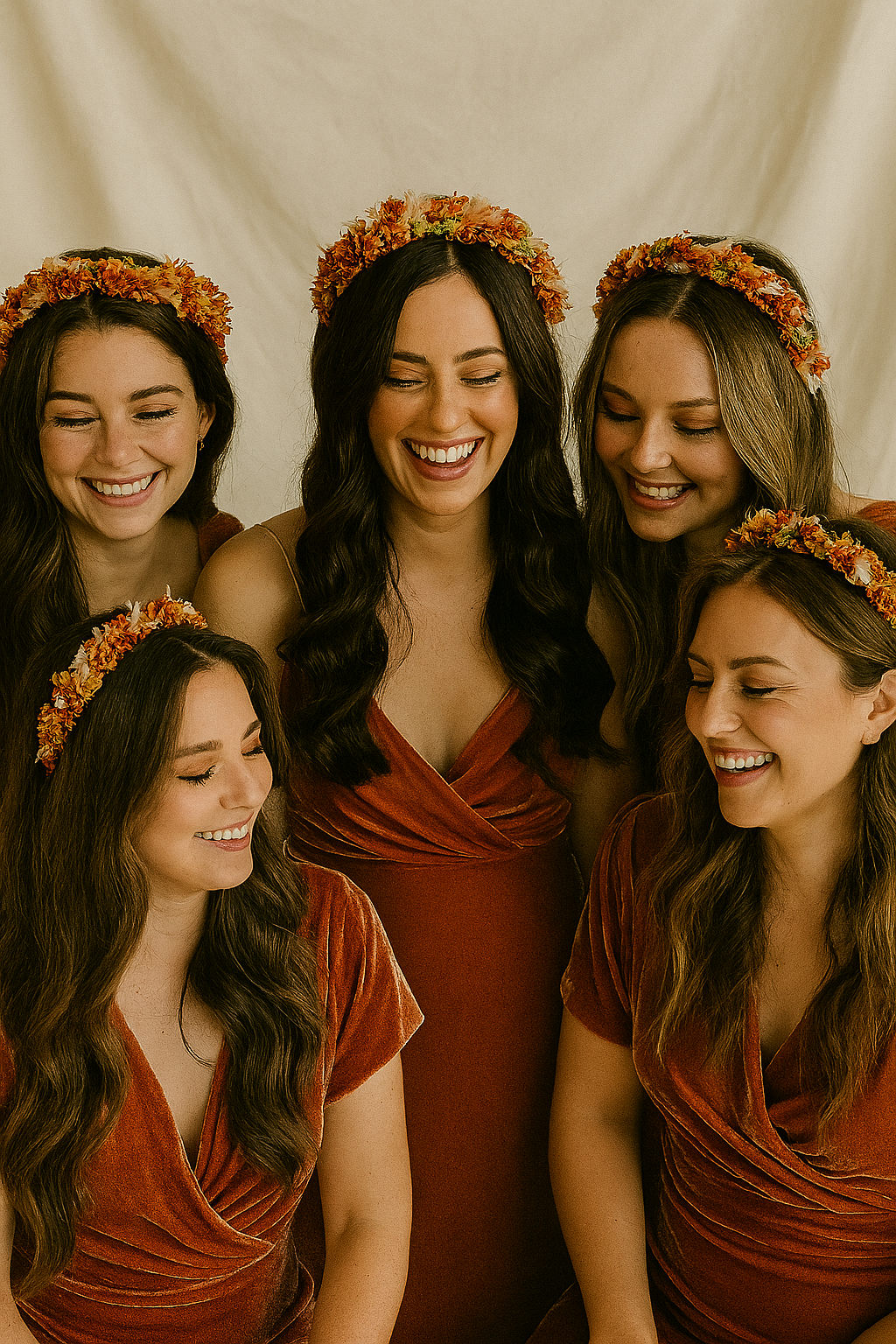 dried flower bridesmaids crown