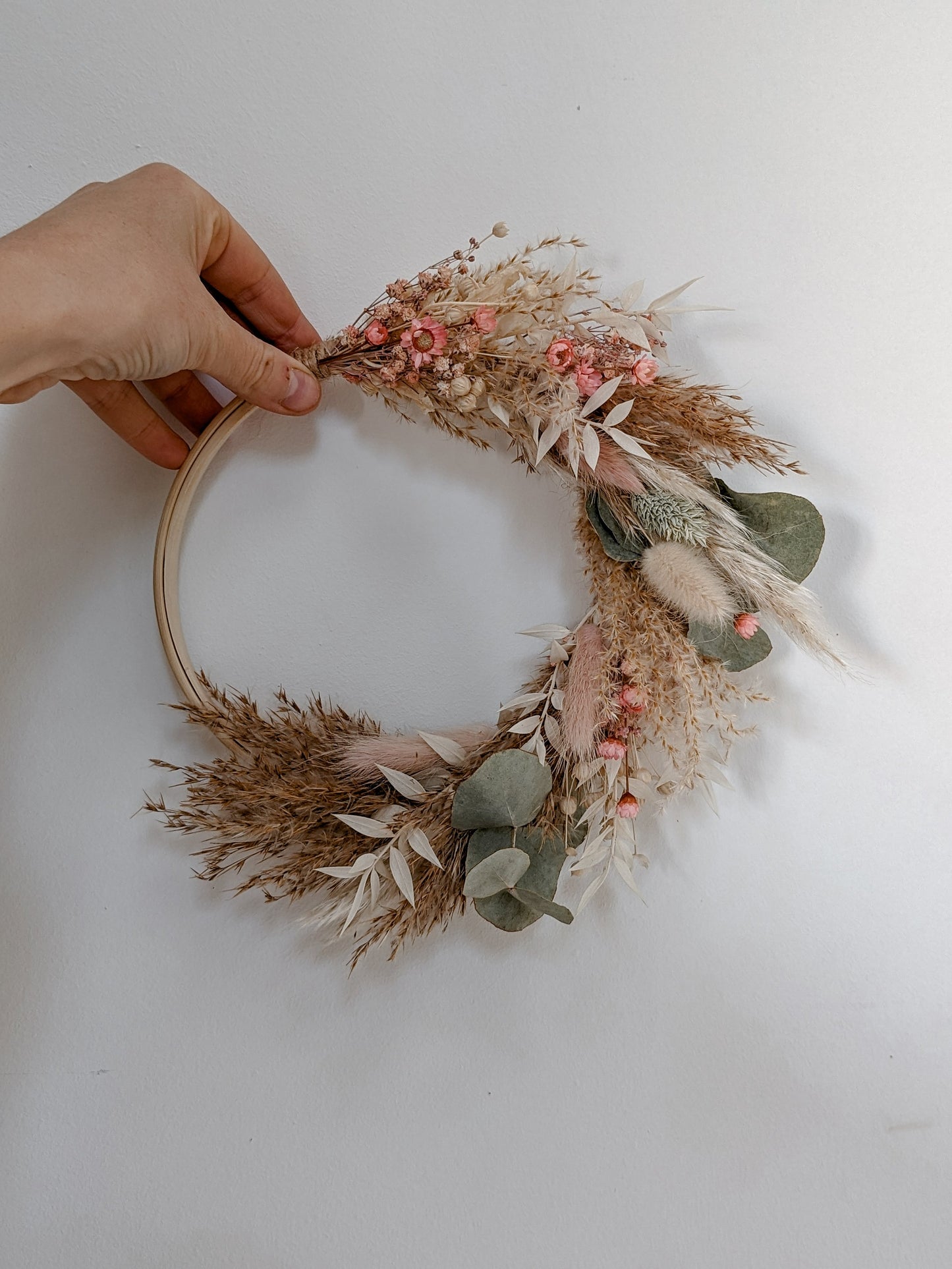 Flower Girl Bouquet - Pampas Grass Dried Flower Girl Hoop