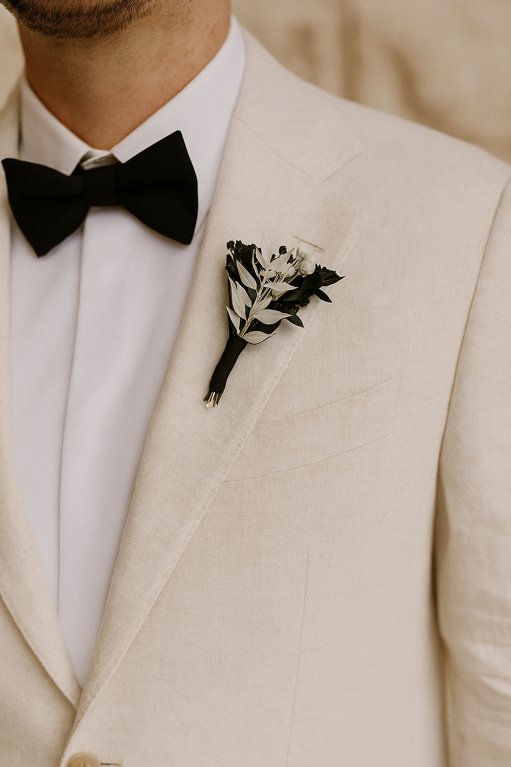Midnight Phantom Bridal Bouquet - Eucalyptus, White Roses