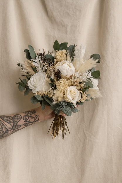 Pure Grace BRIDAL BOUQUET - PEONIES AND ROSES