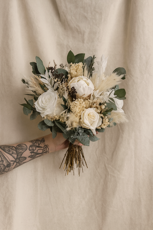 Pure Grace BRIDAL BOUQUET - PEONIES AND ROSES