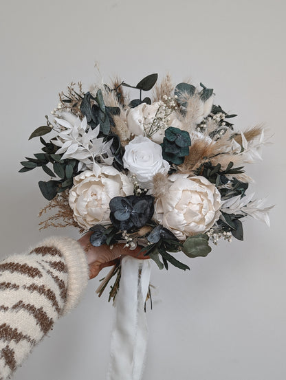 Pure Grace BRIDAL BOUQUET - PEONIES AND ROSES