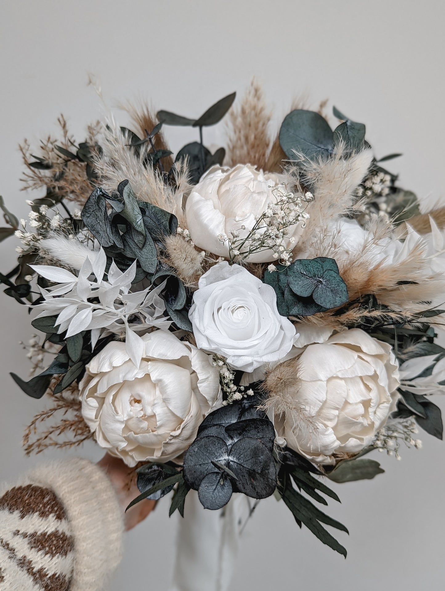 Pure Grace BRIDAL BOUQUET - PEONIES AND ROSES