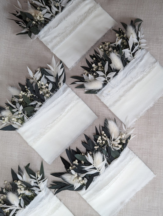 Eucalyptus dried flower pocket squares