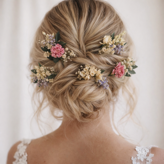 Whimsical Dried Flower Hair Pins