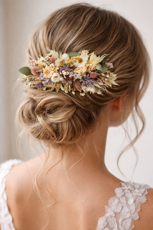 Wildflower Dried Flower Hair Comb