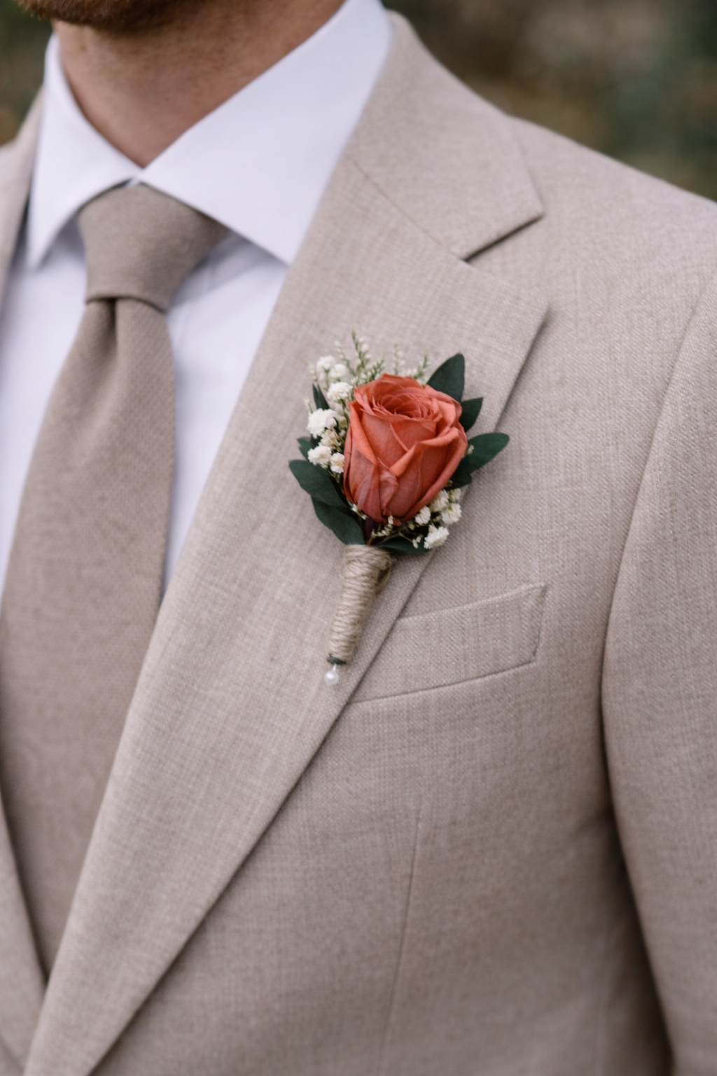Men's Terracotta Boutonniere