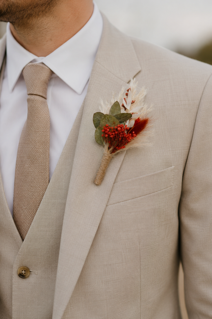Autumn Wanderlust Bridal Bouquet - Terracotta, pampas and preserved roses