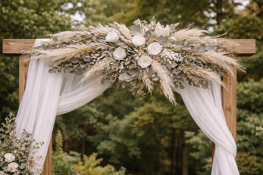 Eucalyptus and White Rose Arch Piece