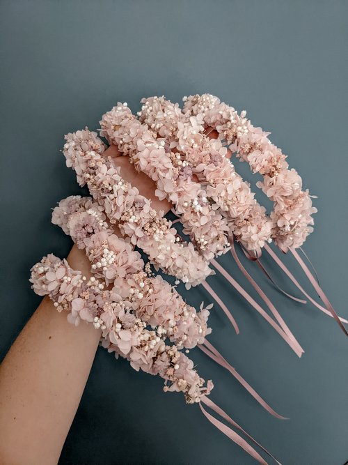 Bridal Flower Crown - Blush Dried
