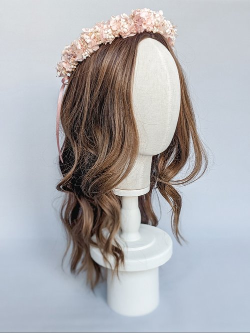 Bridal Flower Crown - Blush Dried