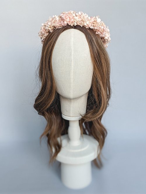 Bridal Flower Crown - Blush Dried
