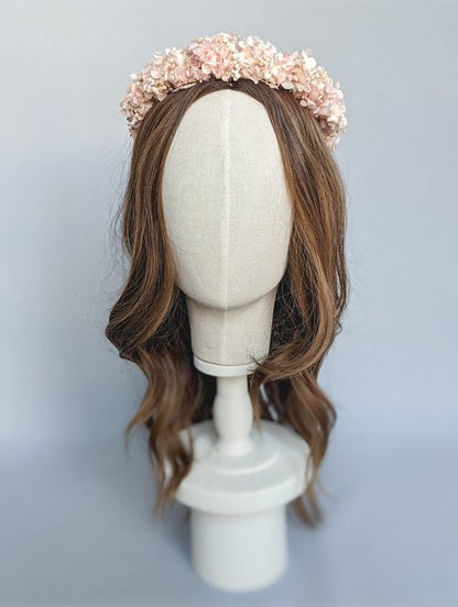Bridal Flower Crown - Blush Dried
