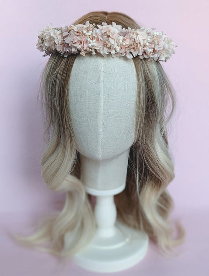 Bridal Flower Crown - Blush Dried