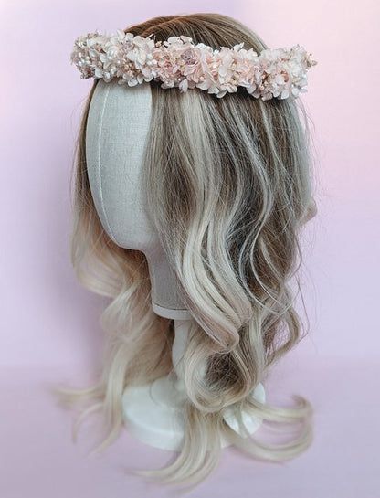 Bridal Flower Crown - Blush Dried