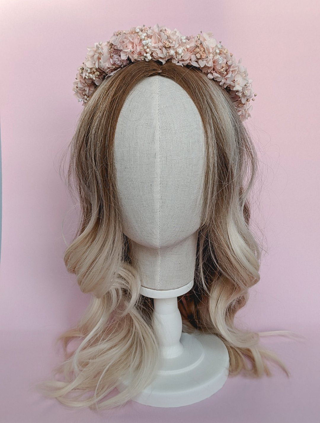 Bridal Flower Crown - Blush Dried