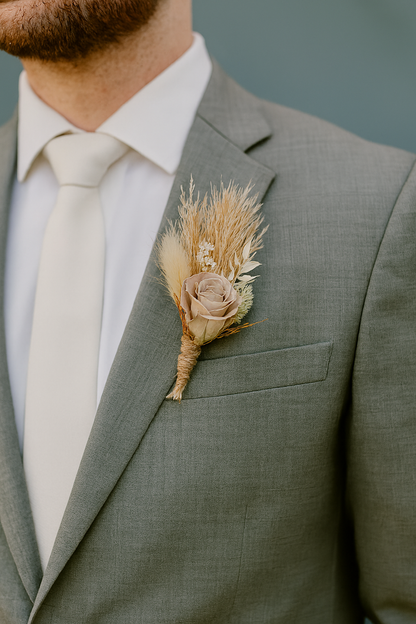 Kyra Bridal Bouquet - Preserved roses and pampas grass